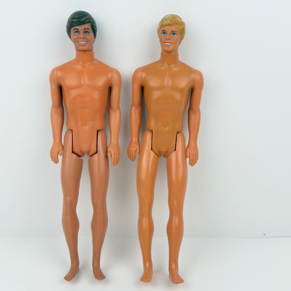 VTG 1968 Barbie Ken Doll Lot Blond Brunette Hong Kong Malaysia TLC